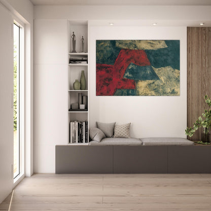 Composition - 1958 - Serge Poliakoff Art Prints - 100x150 cm / 40x60″ inches | Serge Poliakoff Poster | Serge Poliakoff Prints