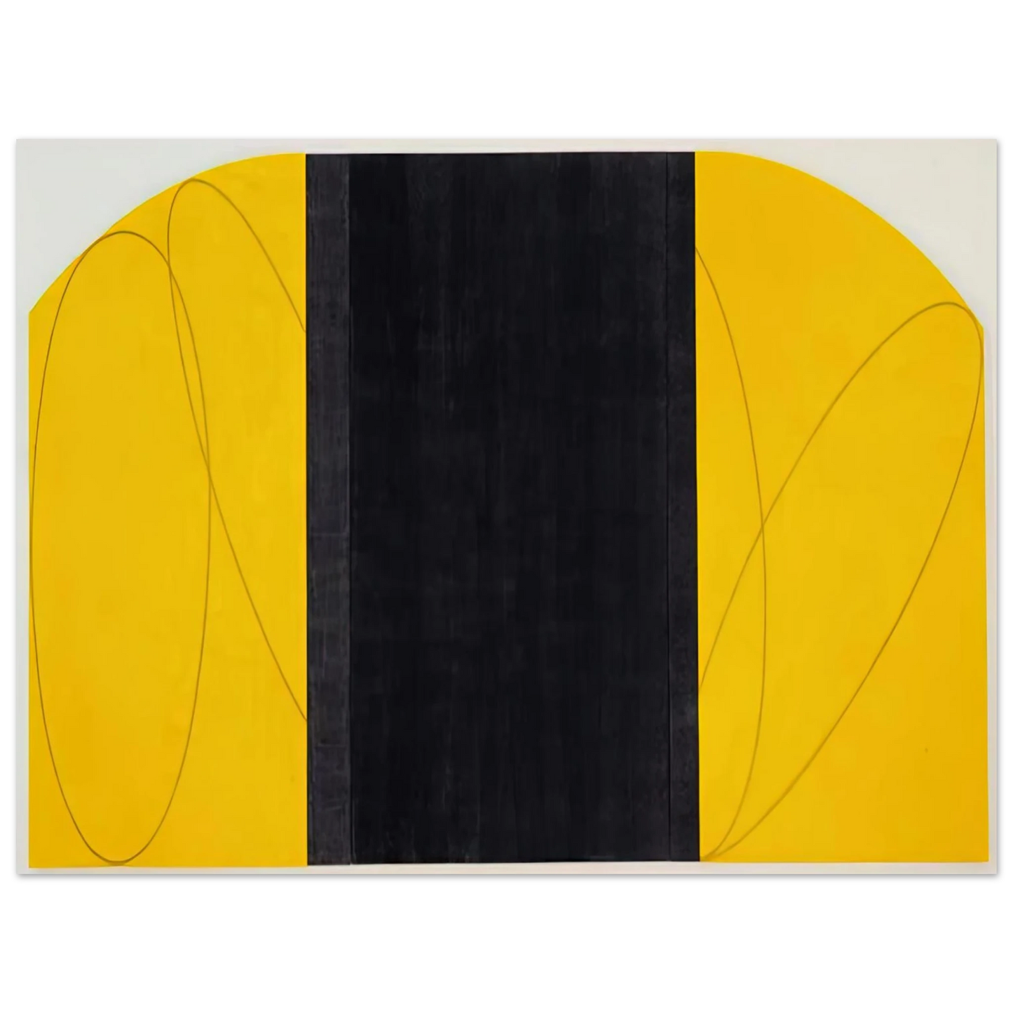 Robert Mangold - ELLOW BLACK ZONE PAINTING IV 1996  75x100 cm / 30x40inches Fine Art Poster