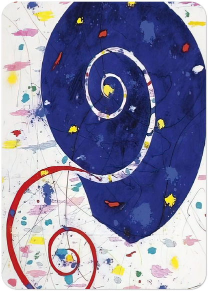 Ammonite  SFM 82-063  By Sam Francis Pack of 10 Post Cards | Sam Francis Post Cards | A6 (10.5 x 14.8 cm) - 4.1 x 5.8 inches