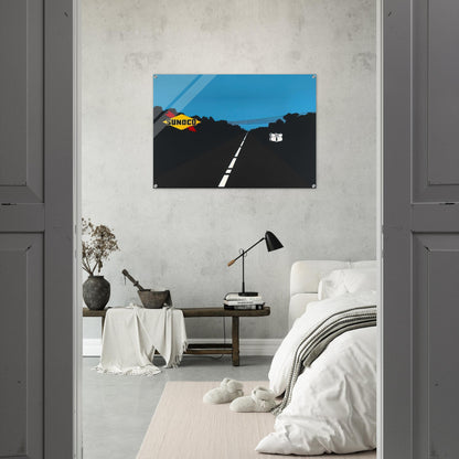 US Highway 1 - Pop Art - Allan D Arcangelo Acrylic Print - 70x100 cm / 28x40″ inches | Allan D Arcangelo Wall Art | Allan D Arcangelo Prints