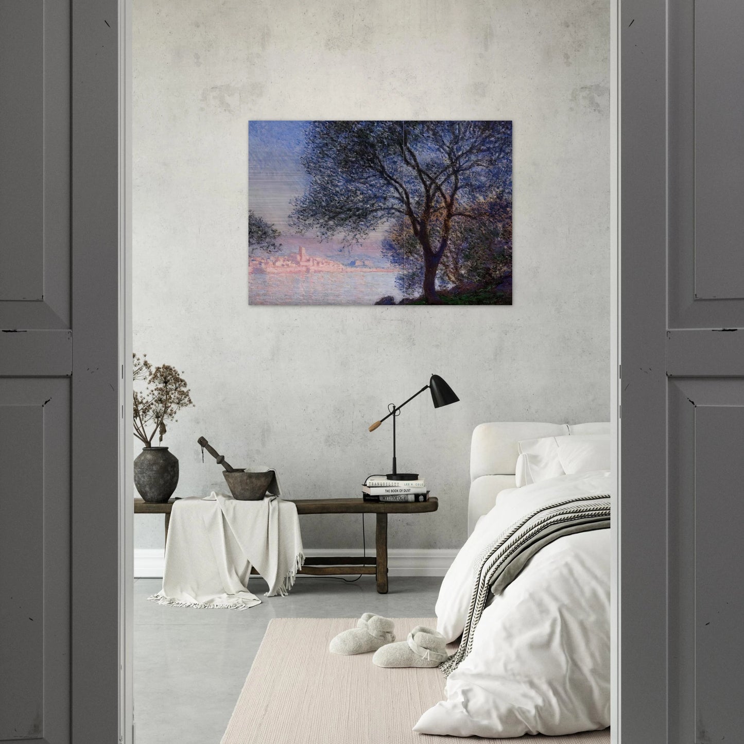 Antibes Seen from the Salis Gardens 02 - claude monet Brushed Aluminum Print - 70x100 cm / 28x40 inches | claude monet Aluminum Print | claude monet Prints
