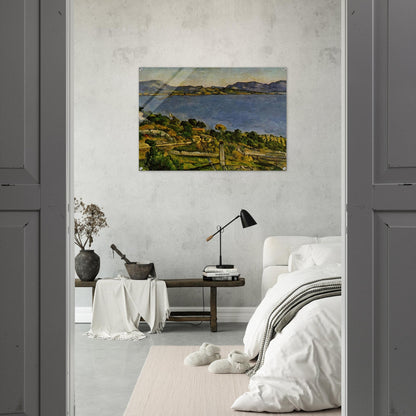 Sea at L'Estaque - Paul Cézanne Acrylic Print - 70x100 cm / 28x40″ inches | Paul Cézanne Wall Art | Paul Cézanne Prints