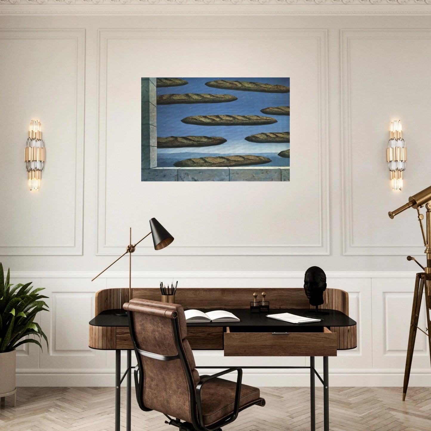 THE GOLDEN LEGEND 1958 - Rene Magritte Brushed Aluminum Print - 70x100 cm / 28x40 inches | Rene Magritte Aluminum Print | Rene Magritte Prints