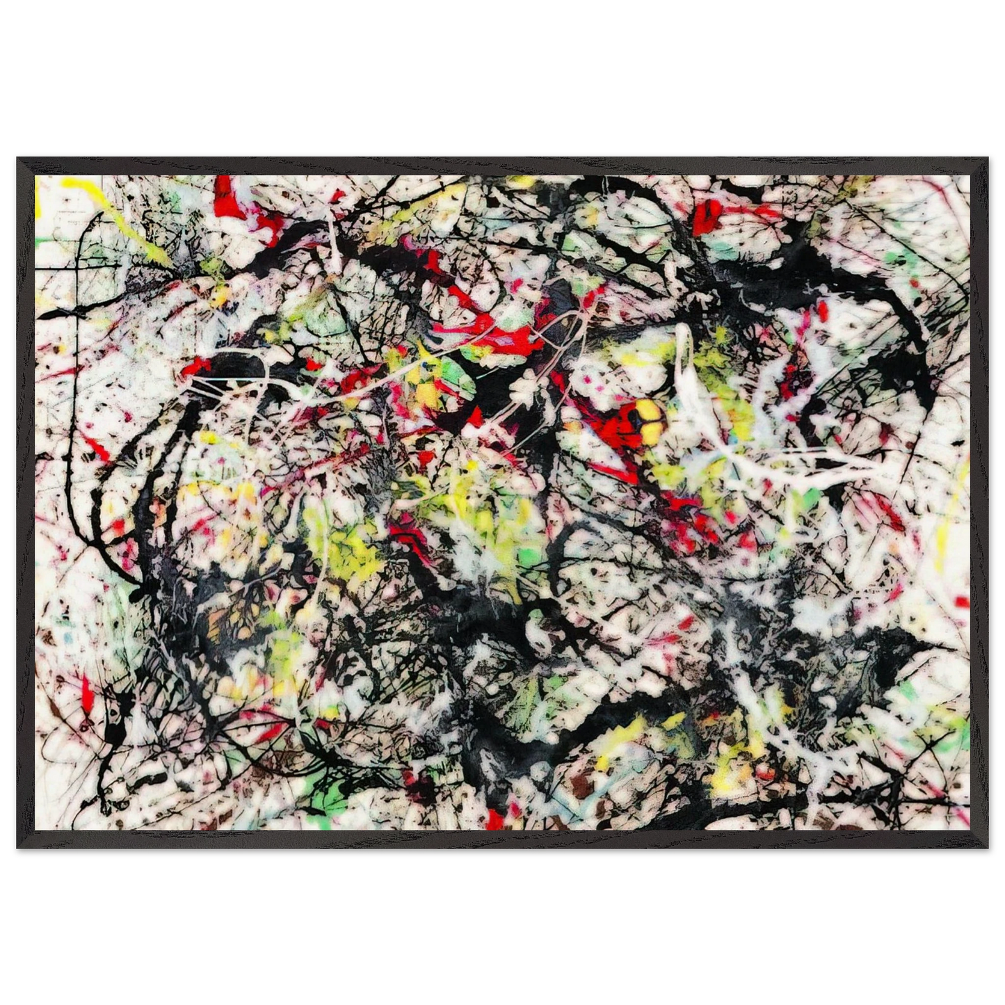 NUMBER 48 1949 - Jackson Pollock 70x100 cm / 28x40 inches Framed Art Print – Black Wooden Frame
