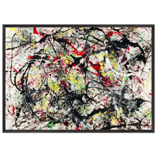 NUMBER 48 1949 - Jackson Pollock 70x100 cm / 28x40 inches Framed Art Print – Black Wooden Frame