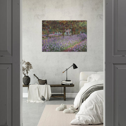 Irises in Monet's Garden - claude monet Brushed Aluminum Print - 70x100 cm / 28x40 inches | claude monet Aluminum Print | claude monet Prints