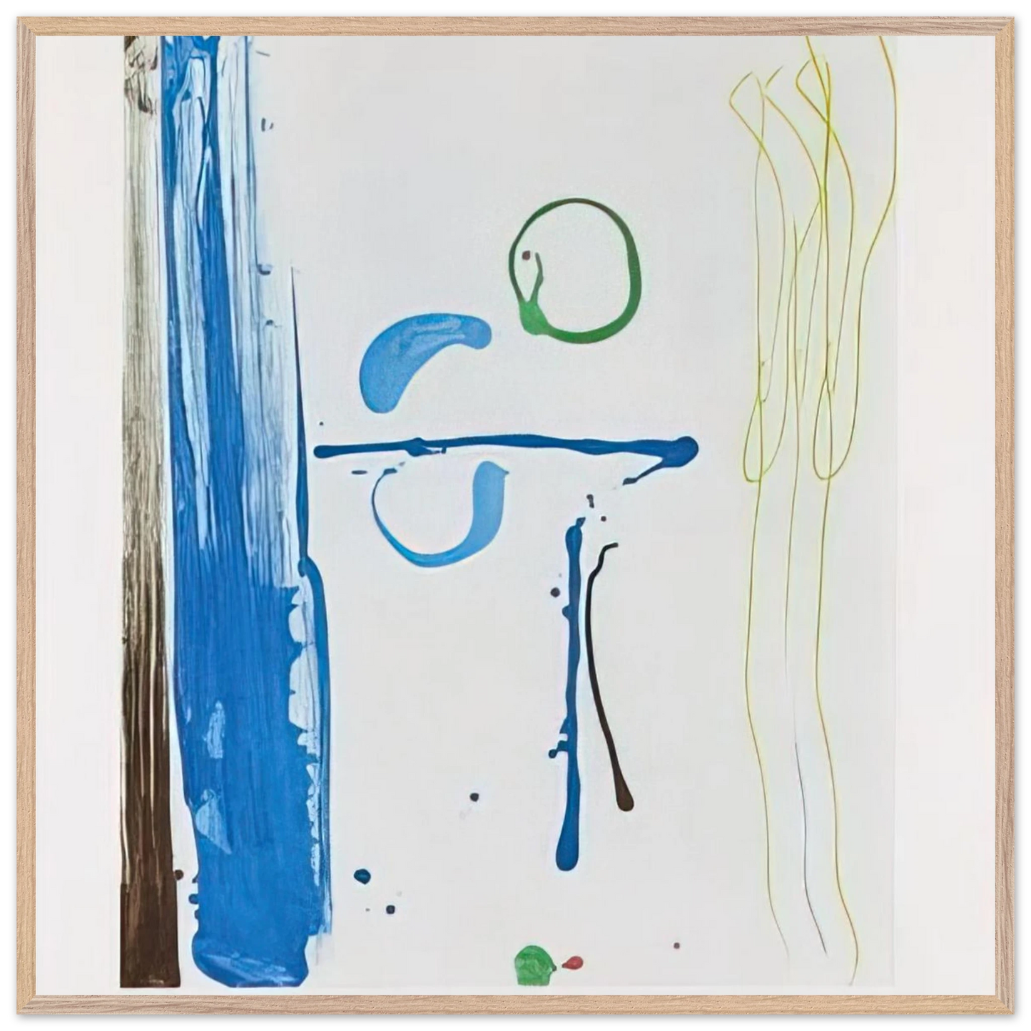 Helen Frankenthaler - Sunshine After Rain - 1987 Wall art - 70x100 cm / 28x40 inches - Premium Wooden Framed Poster With Fine Art Paper-canvas - Black frame