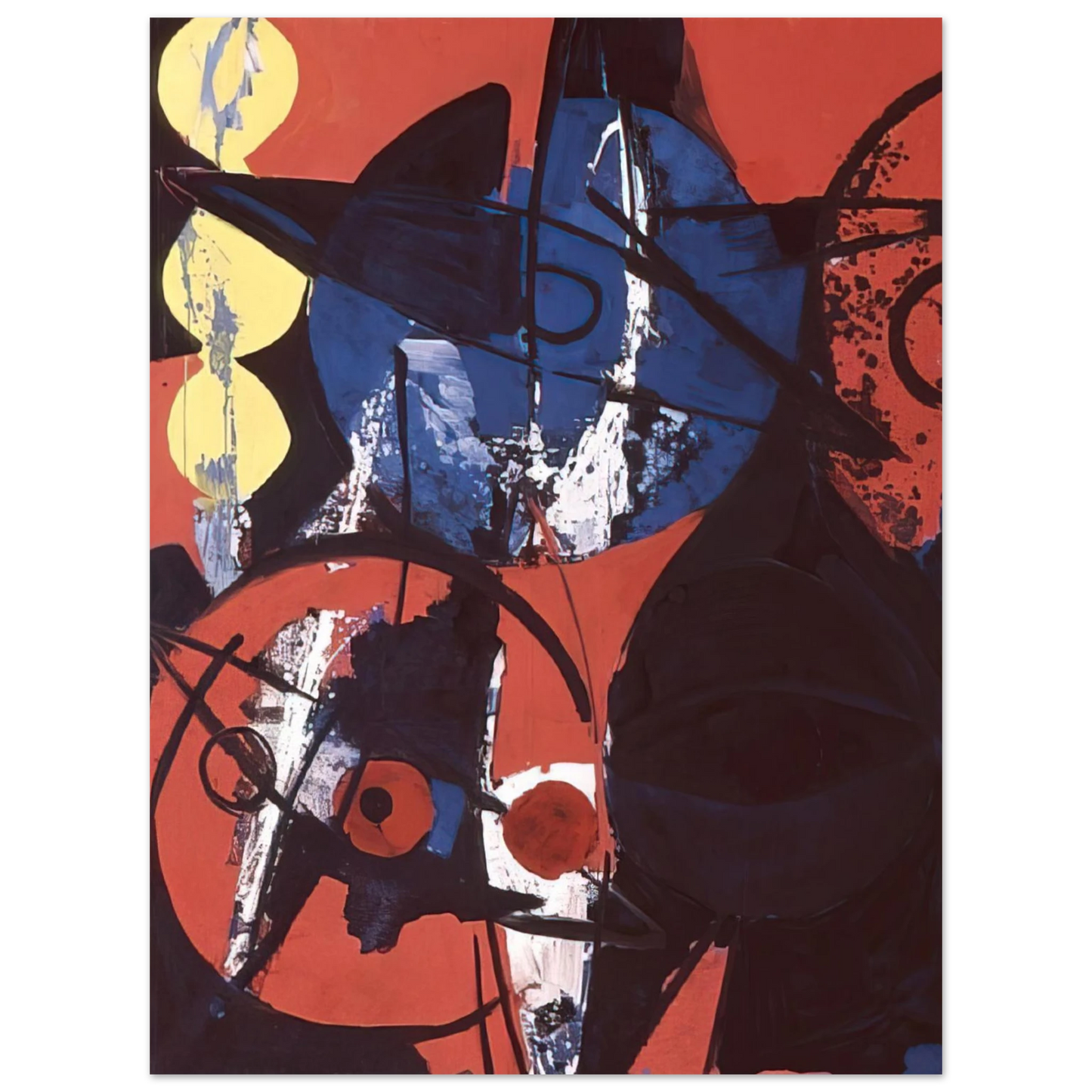 Ernst Wilhelm Nay - Blaufeuer - 1964  75x100 cm / 30x40inches Fine Art Poster