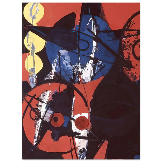 Ernst Wilhelm Nay - Blaufeuer - 1964  75x100 cm / 30x40inches Fine Art Poster
