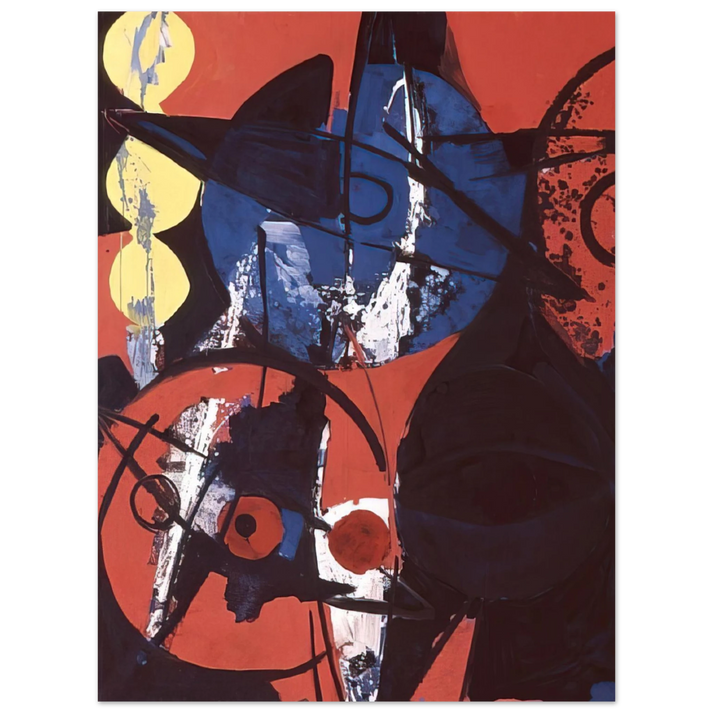 Ernst Wilhelm Nay - Blaufeuer - 1964  75x100 cm / 30x40inches Fine Art Poster