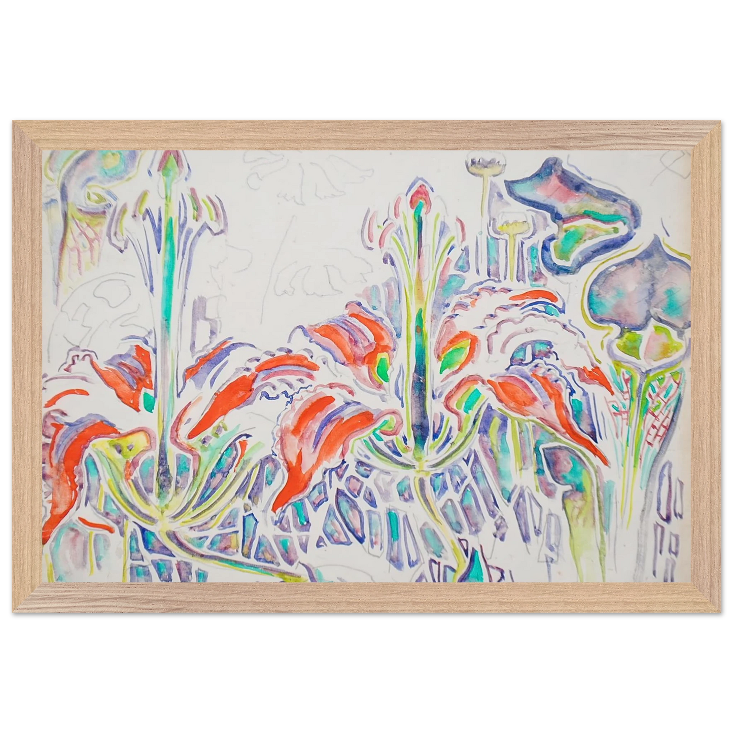 Walter Inglis Anderson - Walter Anderson Wall art - 60x80 cm / 24x32 inches - Premium Wooden Framed Poster With Fine Art Paper-canvas - Wood frame