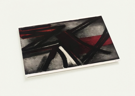 Etching No. 2 - 1952 By Pierre Soulages Pack of 10 Post Cards | Pierre Soulages Post Cards | A6 (10.5 x 14.8 cm) - 4.1 x 5.8 inches