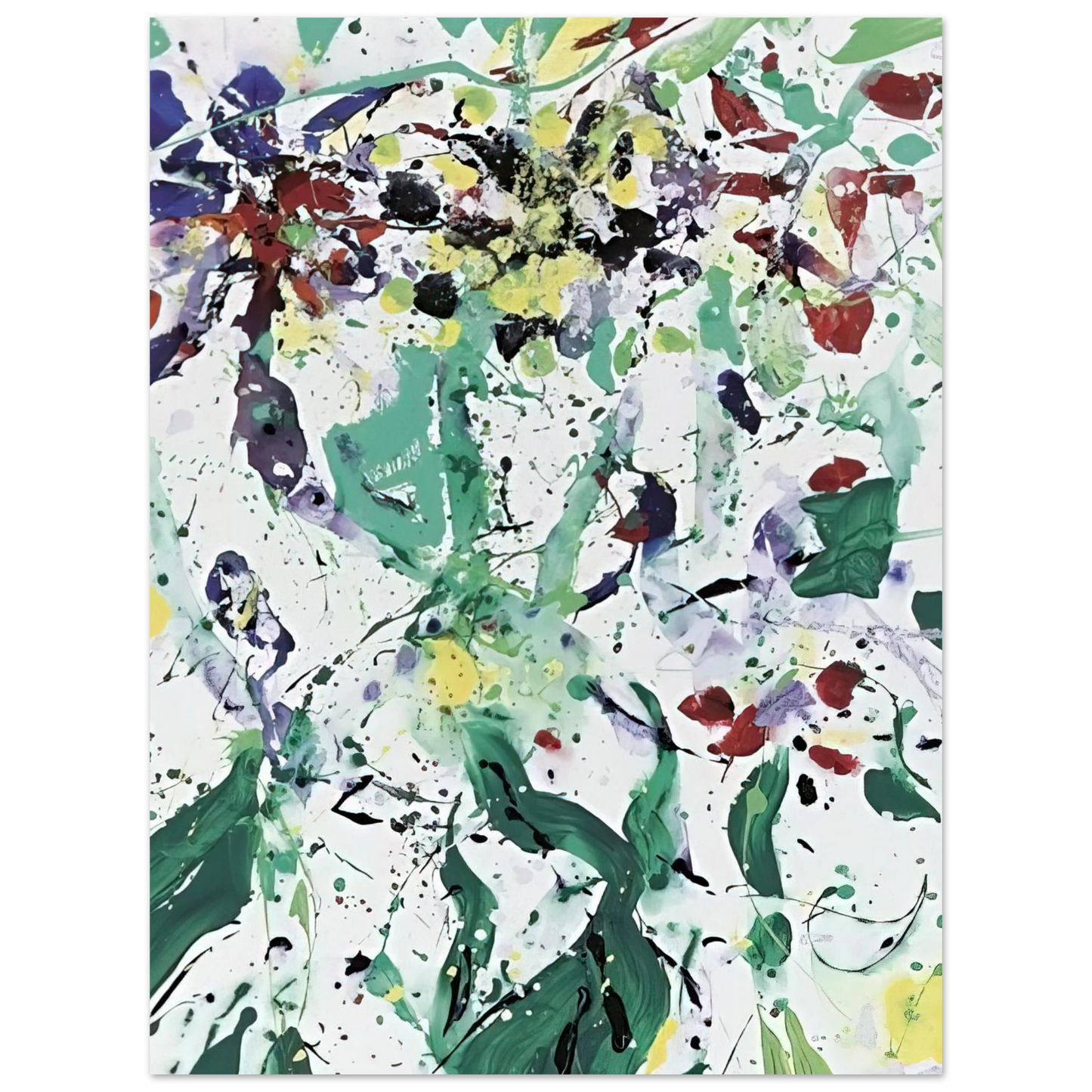 Sam Francis - Bouquet  75x100 cm / 30x40inches Fine Art Poster
