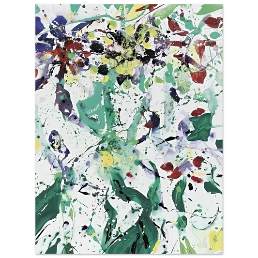 Sam Francis - Bouquet  75x100 cm / 30x40inches Fine Art Poster