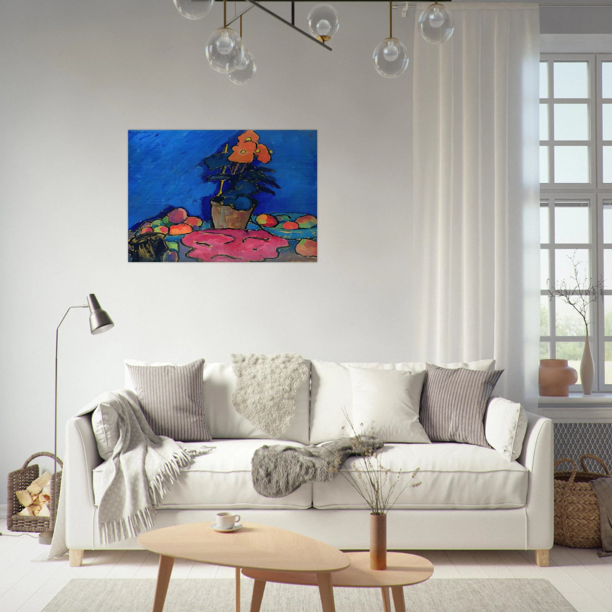 STILL LIFE WITH BEGONIA 1911 - Alexej von Jawlensky Brushed Aluminum Print - 70x100 cm / 28x40 inches | Alexej von Jawlensky Aluminum Print | Alexej von Jawlensky Prints