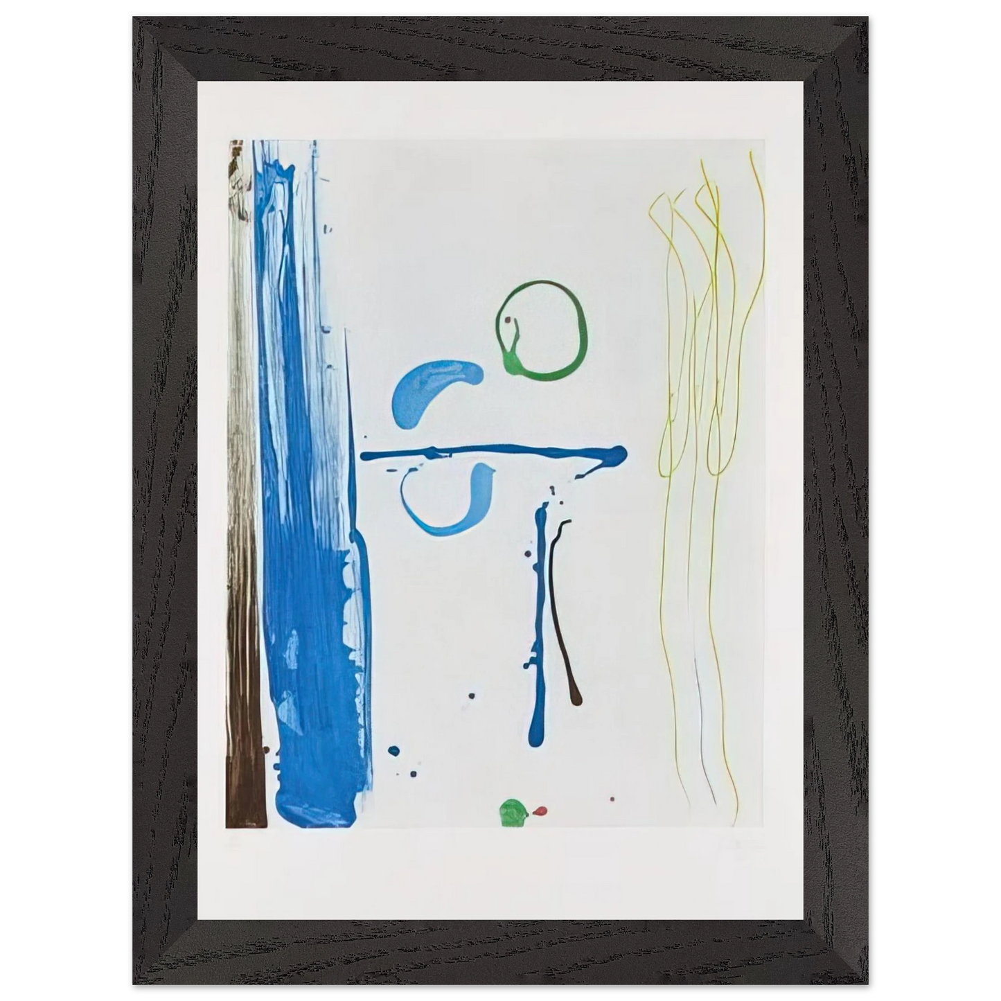 Helen Frankenthaler - Sunshine After Rain - 1987 Wall art - 30x45 cm / 12x18 inches - Premium Wooden Framed Poster With Fine Art Paper-canvas - White frame