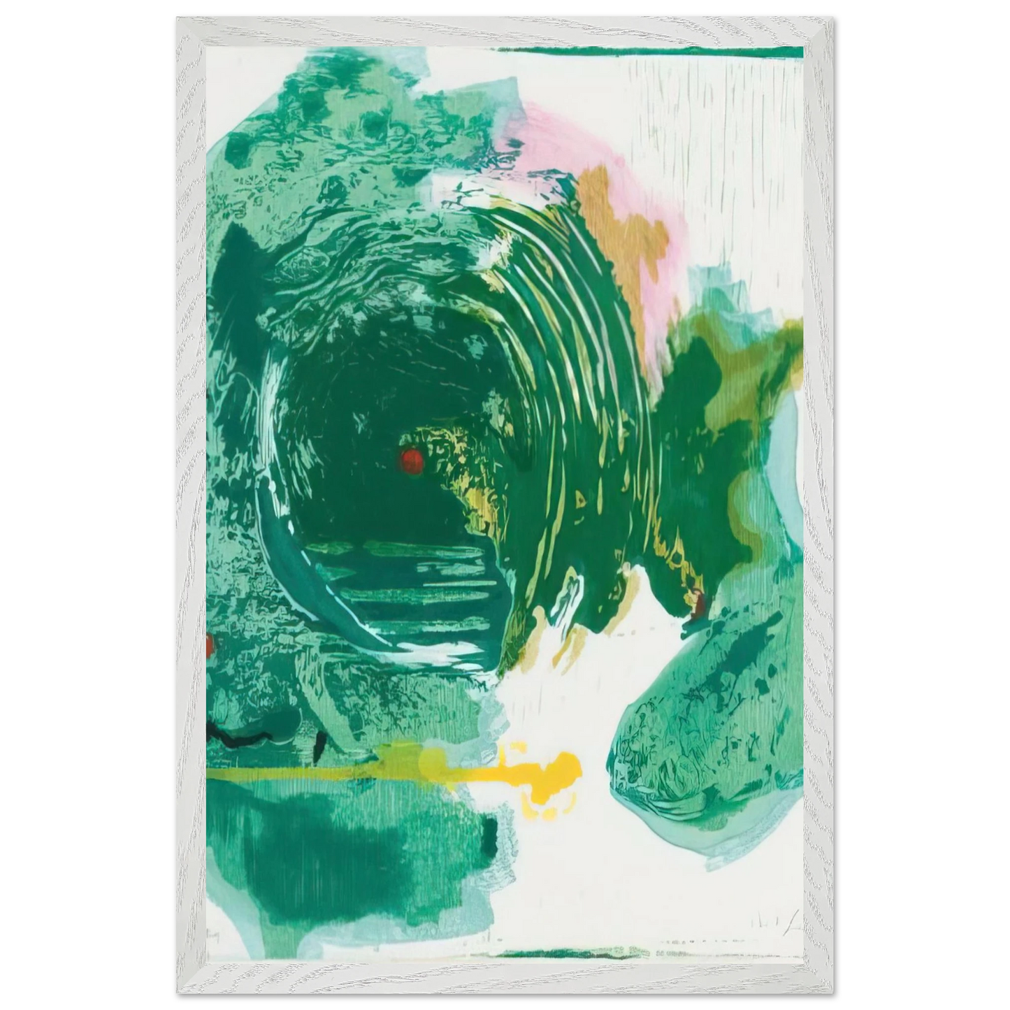 Helen Frankenthaler - Radius - 1993 Wall art - 15x20 cm / 6x8 inches - Premium Wooden Framed Poster With Fine Art Paper-canvas - White frame
