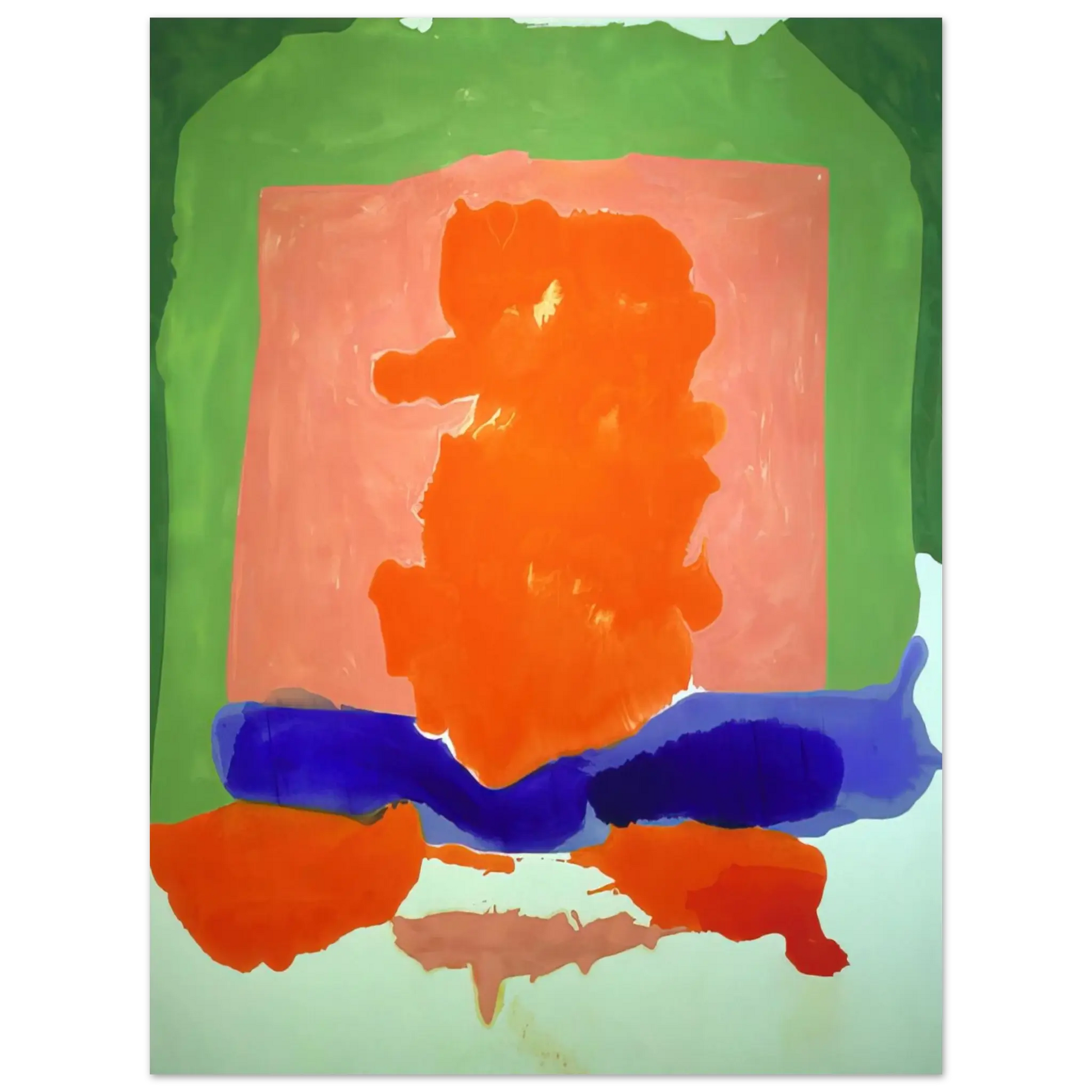 Helen Frankenthaler - Small s Paradise - 1964 Wall art - 15x20 cm / 6x8 Inches - Premium Wooden Framed Poster With Fine Art Paper - White frame