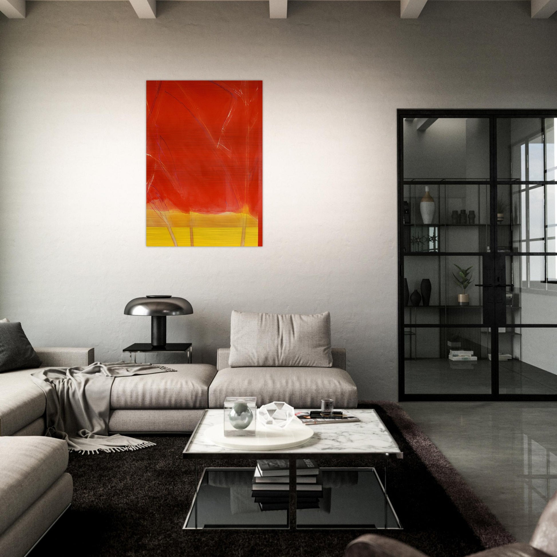 Vivid Spring - 1988 - Ronnie Landfield Brushed Aluminum Print - 70x100 cm / 28x40 inches | Ronnie Landfield Aluminum Print | Ronnie Landfield Prints