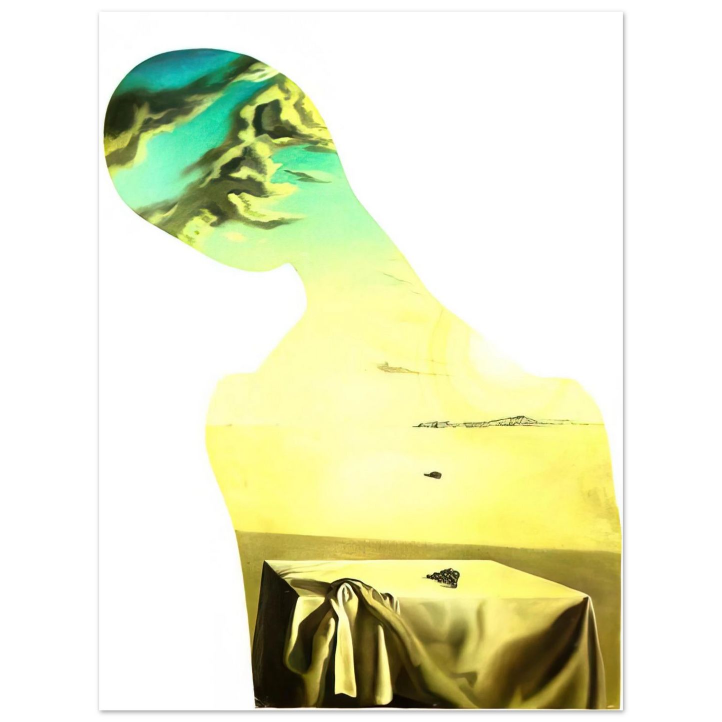 Salvador Dali - COUPLE WITH CLOUDS IN THEIR HEADS WOMAN  75x100 cm / 30x40inches Fine Art Poster