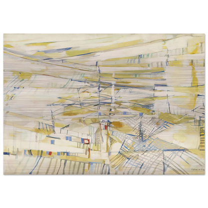 L`oranger - 1954 - Maria Helena Vieira da Silva Brushed Aluminum Print - 70x100 cm / 28x40 inches | Maria Helena Vieira da Silva Aluminum Print | Maria Helena Vieira da Silva Prints