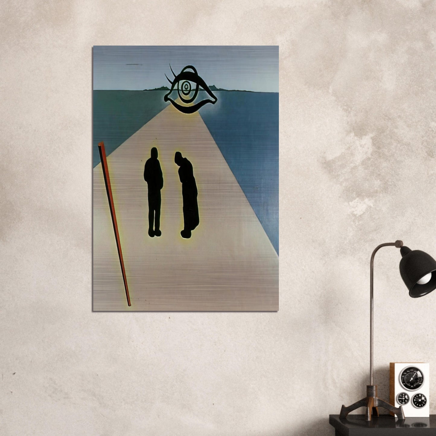 THE EYE OF THE ANGELUS - Salvador Dali Brushed Aluminum Print - 70x100 cm / 28x40 inches | Salvador Dali Aluminum Print | Salvador Dali Prints