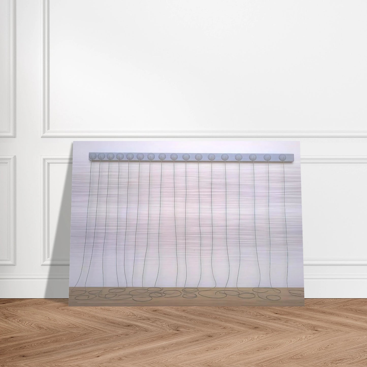 ADDENDUM 1967 - Eva Hesse Brushed Aluminum Print - 70x100 cm / 28x40 inches | Eva Hesse Aluminum Print | Eva Hesse Prints