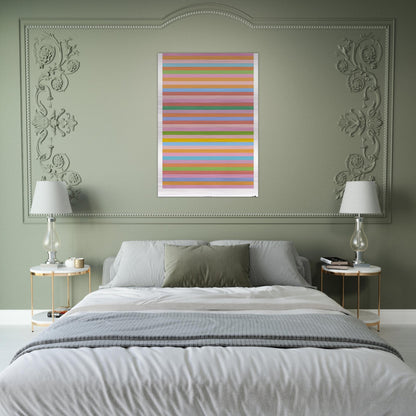 ROSE ROSE LONDON 2012 OLYMPIC GAMES POSTER 2012 - Bridget Riley Brushed Aluminum Print - 70x100 cm / 28x40 inches | Bridget Riley Aluminum Print | Bridget Riley Prints