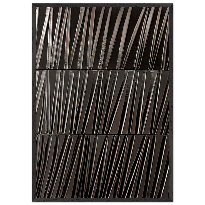 Peinture 244 x 181 cm 23 novembre 2010 - 2010 - Pierre Soulages 70x100 cm / 28x40 inches Framed Art Print – Black Wooden Frame