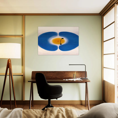 BLUE MANDALA 1978 - Victor Pasmore Brushed Aluminum Print - 70x100 cm / 28x40 inches | Victor Pasmore Aluminum Print | Victor Pasmore Prints