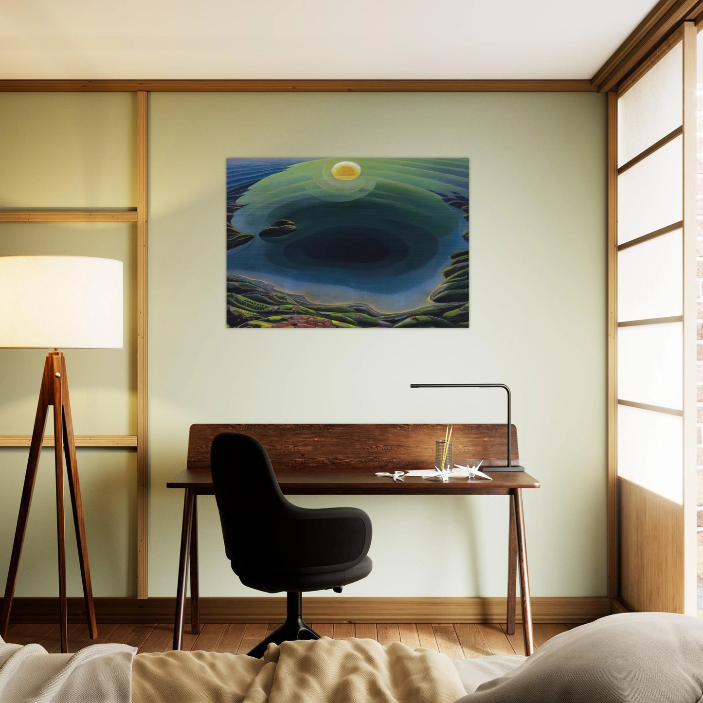 Aurora sul Golfo - 1935 - Gerardo Dottori Brushed Aluminum Print - 70x100 cm / 28x40 inches | Gerardo Dottori Aluminum Print | Gerardo Dottori Prints