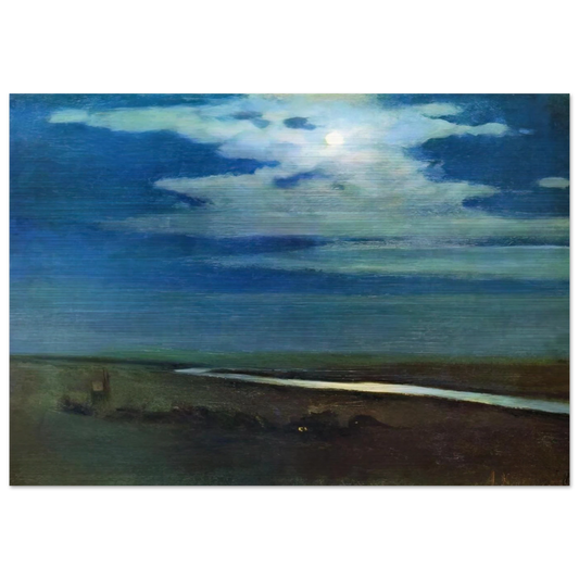 Night - Arkhyp Kuindzhi Brushed Aluminum Print - 70x100 cm / 28x40 inches | Arkhyp Kuindzhi Aluminum Print | Arkhyp Kuindzhi Prints