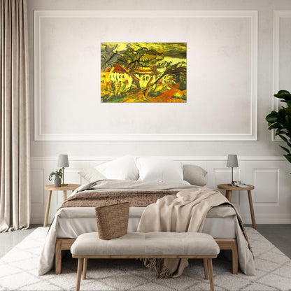 LANDSCAPE OF THE SOUTH OF FRANCE - Chaim Soutine Acrylic Print - 70x100 cm / 28x40″ inches | Chaim Soutine Wall Art | Chaim Soutine Prints