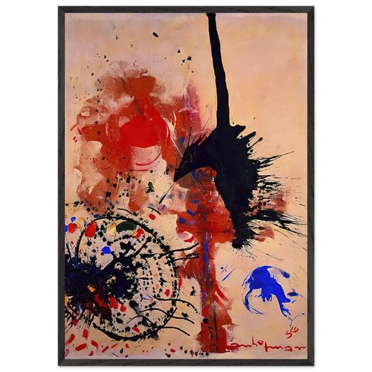 The Prey - Hans Hofmann 70x100 cm / 28x40 inches Framed Art Print – Black Wooden Frame