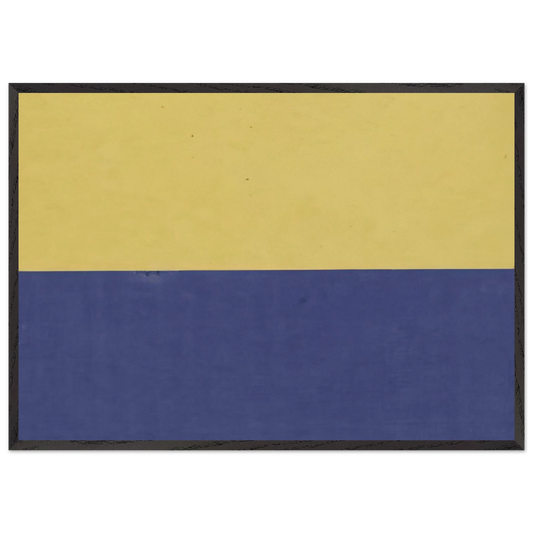 Yellow and Blue - Ellsworth Kelly 70x100 cm / 28x40 inches Framed Art Print – Black Wooden Frame