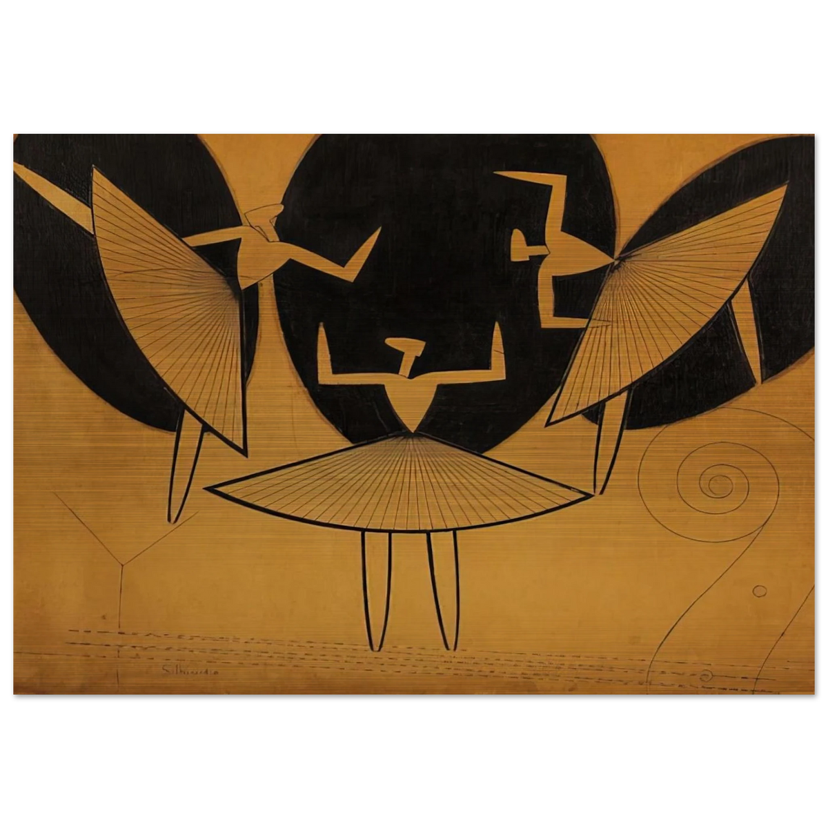 SILHOUETTE - Man Ray Brushed Aluminum Print - 70x100 cm / 28x40 inches | Man Ray Aluminum Print | Man Ray Prints