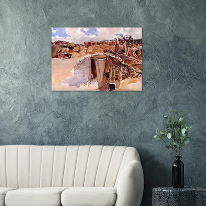 Dugout - John Singer Sargent Brushed Aluminum Print - 70x100 cm / 28x40 inches | John Singer Sargent Aluminum Print | John Singer Sargent Prints
