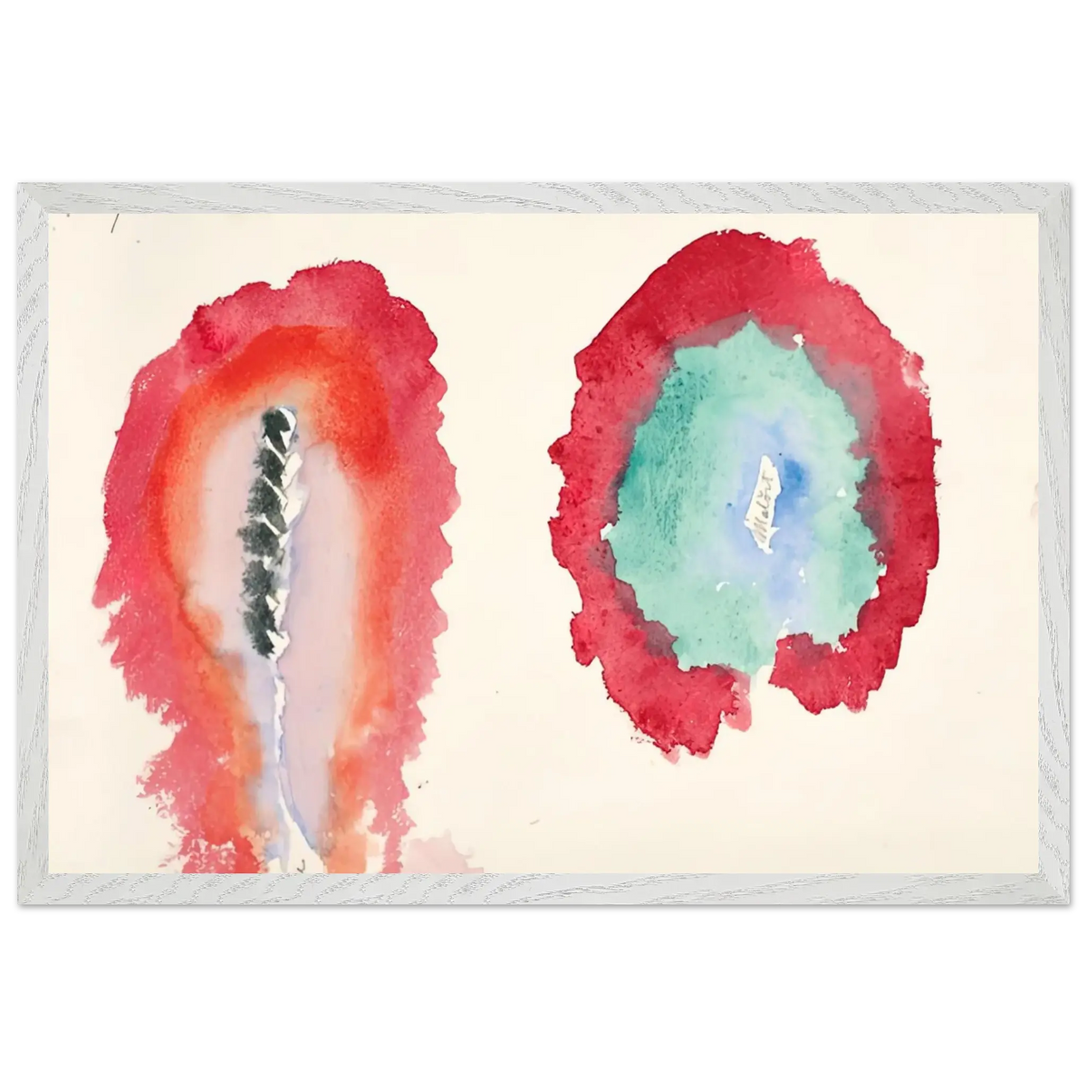 Hilma af Klint - WHEAT AND WORMWOOD 1922 Wall art - A3 (29.7 x 42  cm) - Premium Wooden Framed Poster With Fine Art Paper - Wood frame