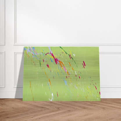 Raindrops Keep Falling on My Head - 1973 - Walasse Ting Brushed Aluminum Print - 70x100 cm / 28x40 inches | Walasse Ting Aluminum Print | Walasse Ting Prints
