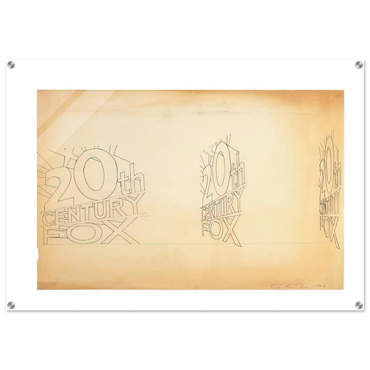 TRADEMARK STUDY 1 1962 - Edward Ruscha Acrylic Print - 70x100 cm / 28x40″ inches