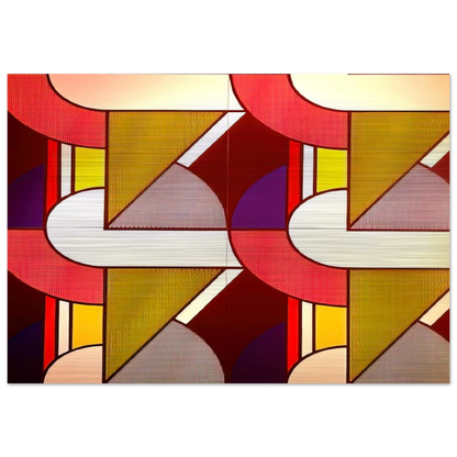 MODULAR PAINTING WITH FOUR PANELS 2 1969 - Roy Lichtenstein Brushed Aluminum Print - 70x100 cm / 28x40 inches | Roy Lichtenstein Aluminum Print | Roy Lichtenstein Prints