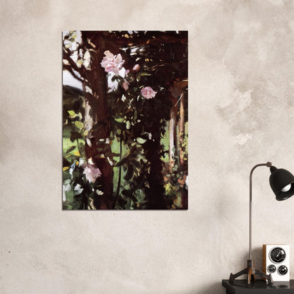 A Rose Trellis Roses at Oxfordshire - John Singer Sargent Brushed Aluminum Print - 70x100 cm / 28x40 inches | John Singer Sargent Aluminum Print | John Singer Sargent Prints
