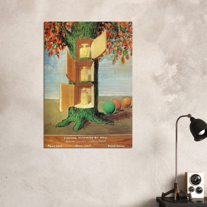 POSTER EXCITING PERFUMES BY MEM 1946 - Rene Magritte Brushed Aluminum Print - 70x100 cm / 28x40 inches | Rene Magritte Aluminum Print | Rene Magritte Prints