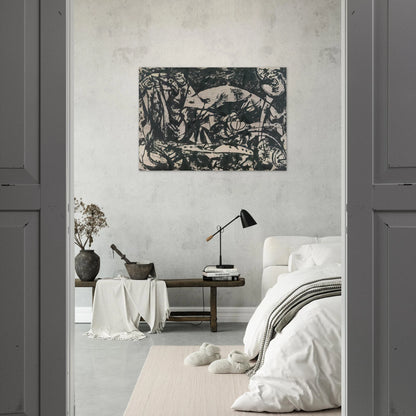 NUMBER 14 - Jackson Pollock Brushed Aluminum Print - 70x100 cm / 28x40 inches | Jackson Pollock Aluminum Print | Jackson Pollock Prints
