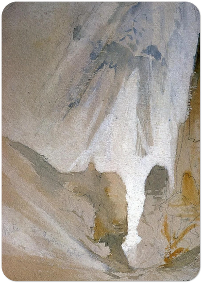 Canyon Walls, Yellowstone sketch By Thomas Moran Pack of 10 Post Cards | Thomas Moran Post Cards | A6 (10.5 x 14.8 cm) - 4.1 x 5.8 inches