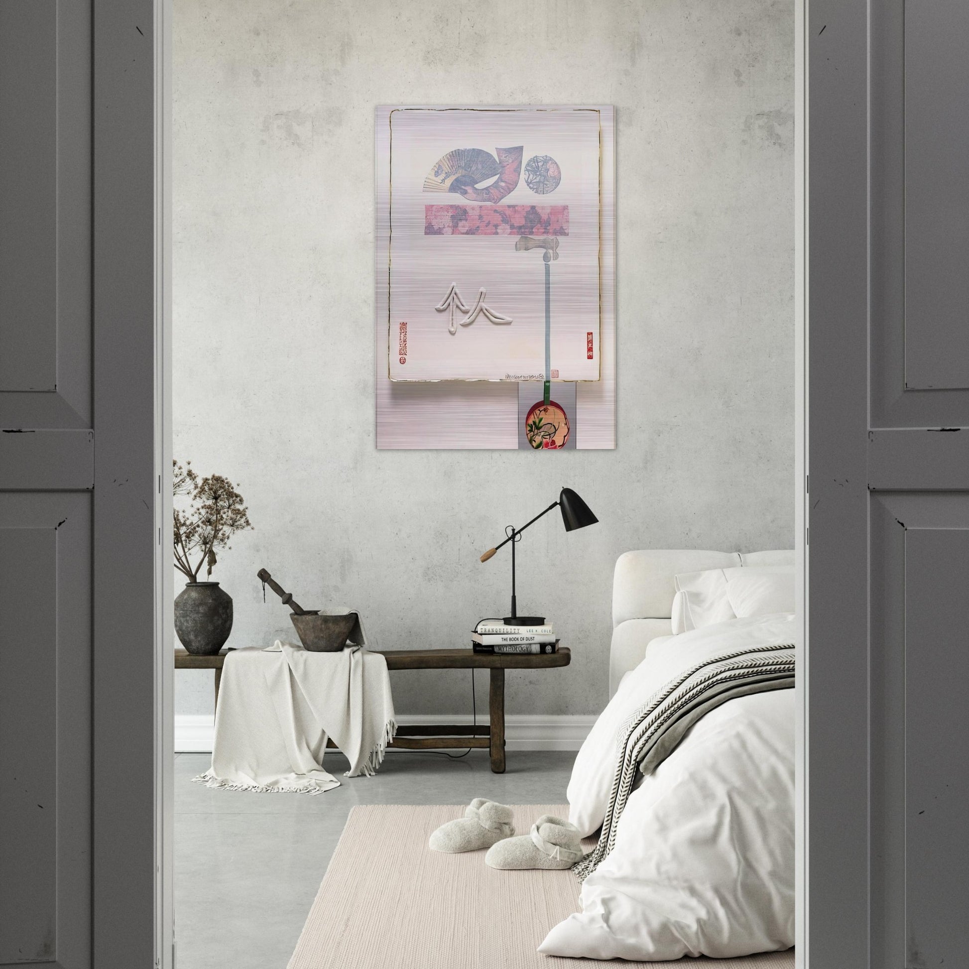 INDIVIDUAL FROM 7 CHARACTERS 1982 - Robert Rauschenberg Brushed Aluminum Print - 70x100 cm / 28x40 inches | Robert Rauschenberg Aluminum Print | Robert Rauschenberg Prints