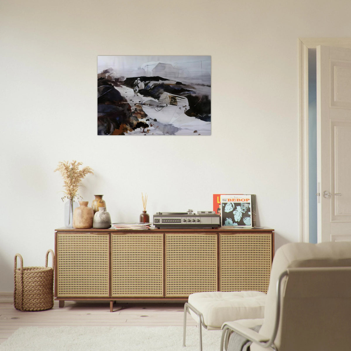 THE WHITE DORY 1941 - Andrew Wyeth Brushed Aluminum Print - 70x100 cm / 28x40 inches | Andrew Wyeth Aluminum Print | Andrew Wyeth Prints