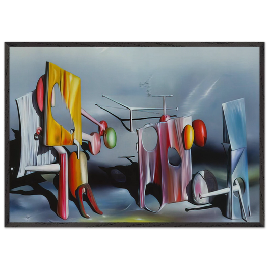 Reply to Red - Yves Tanguy 70x100 cm / 28x40 inches Framed Art Print – Black Wooden Frame