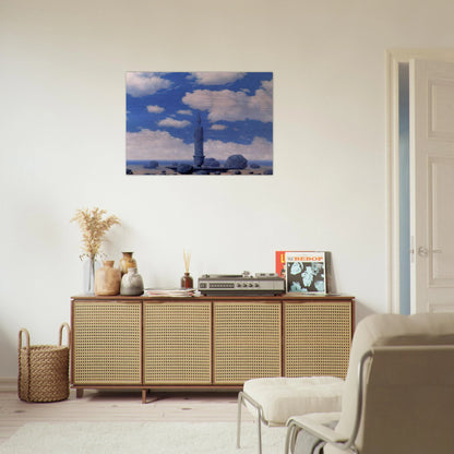 SOUVENIR FROM TRAVELS - Rene Magritte Brushed Aluminum Print - 70x100 cm / 28x40 inches | Rene Magritte Aluminum Print | Rene Magritte Prints