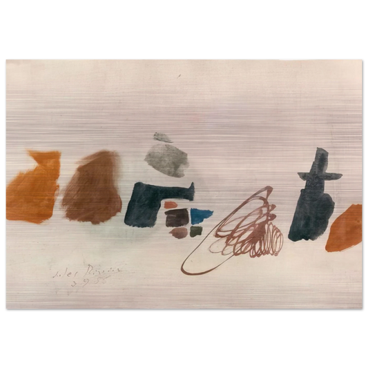 3.9.56 II - 1956 - Julius Bissier Brushed Aluminum Print - 70x100 cm / 28x40 inches | Julius Bissier Aluminum Print | Julius Bissier Prints